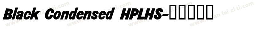 Black Condensed HPLHS字体转换